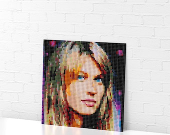 Personalisiertes Geschenk/Pixel Art Mosaik per Foto/Brick Mosaik/Puzzle/Brick Portrait/Geschenk für die Feiertage/Box Set mit 4096 Steinen