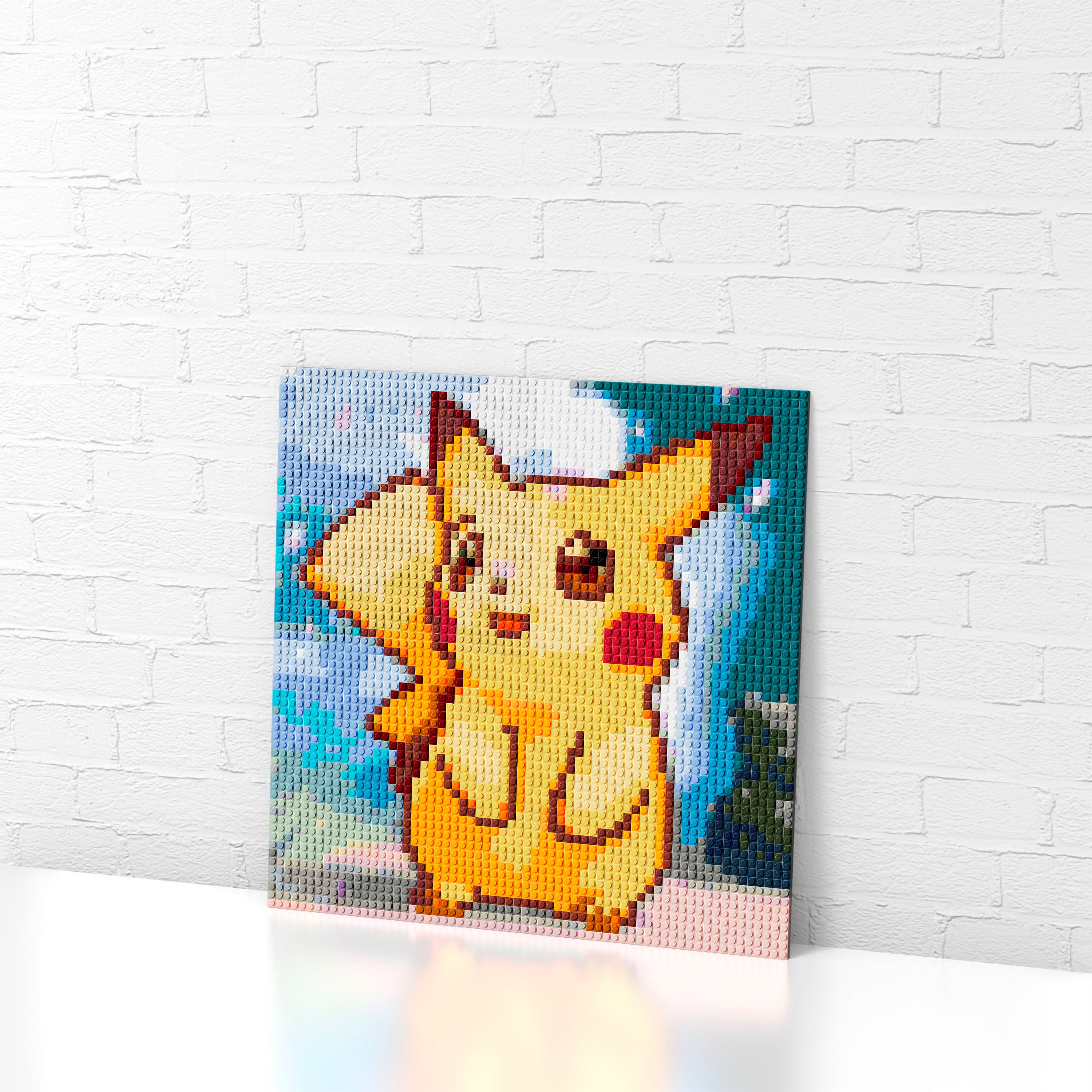 pikachu pixel art template