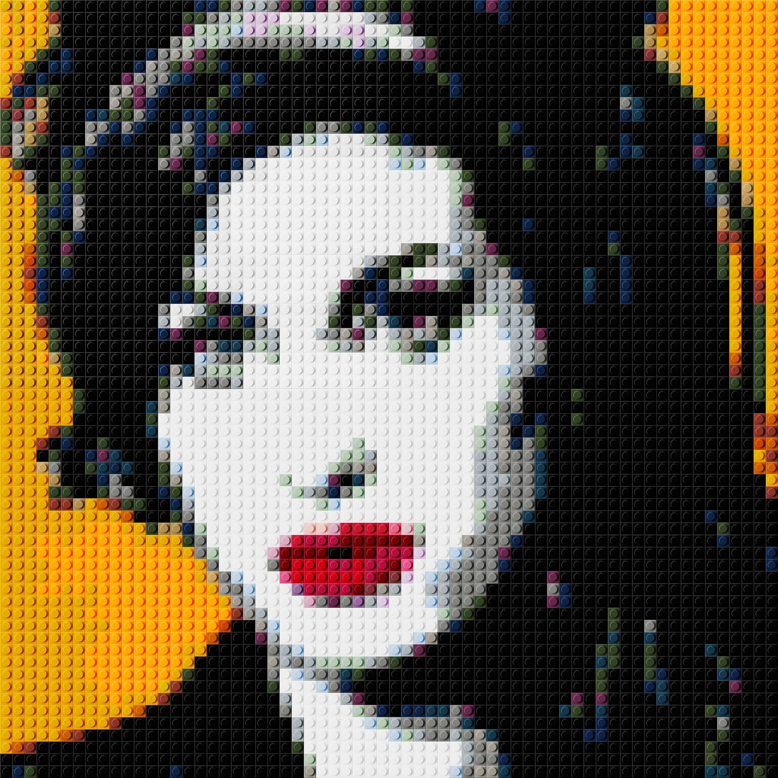 Amy Winehouse Brick Mosaic Portrait/Bricks Jigsaw | Etsy