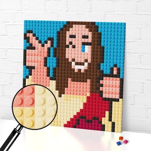 Jesus Is my Homeboy Meme Pixel Art/ Brick mosaic/ Gift for friends/ 10 x 10 inch (25,5 x 25,5 cm)
