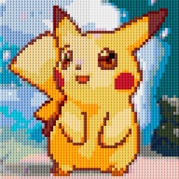 Pikachu Pokémon Pixel Art - Pix Brix Instructions 