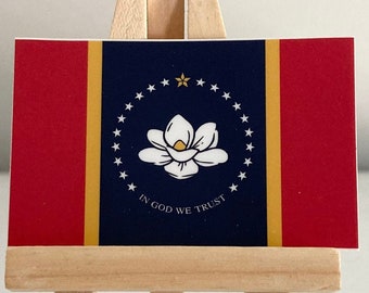 Mississippi Flag Sticker - Made In The USA 3” x 1.88”