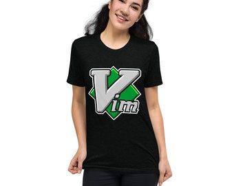 Short sleeve t-shirt with the VIM Editor Logo