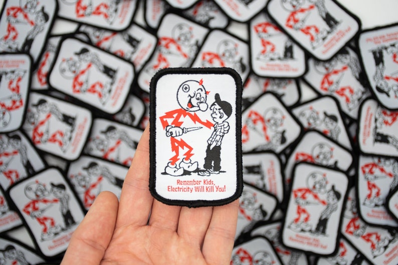 Reddy Kilowatt Patch - Remember Kids Electricity Will Kill You! 