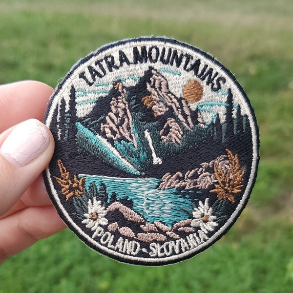 Tatra Mountains Patch Tatry National Park Patch Poland Slovakia Hiking Patch Iron on Travel Patch Gift for Hiker Polish Mountains