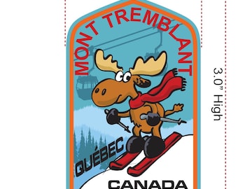 Mont Tremblant Skiing Moose sticker