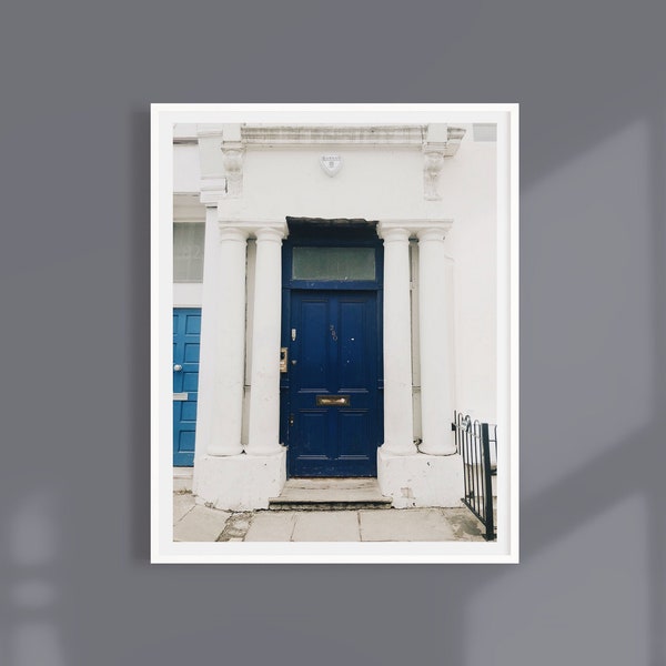 Premium Print of Best Seller Notting Hill Blue Door Hugh Grant Julia Roberts Movie London Premium Giclée Photo Print Ready to Frame