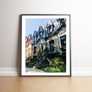 Square Saint-Louis Pastel Victorian Homes Montreal Ontario | Digital Print Instant Download