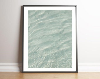 Bermuda Clear Ocean Water Beach Palm Trees Island Life Shallow Water Teal Crystal | Instant Download Digital Print