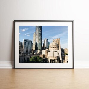 Boston Back Bay Copley City Skyline Architecture Historical | Instant Download Digital Print