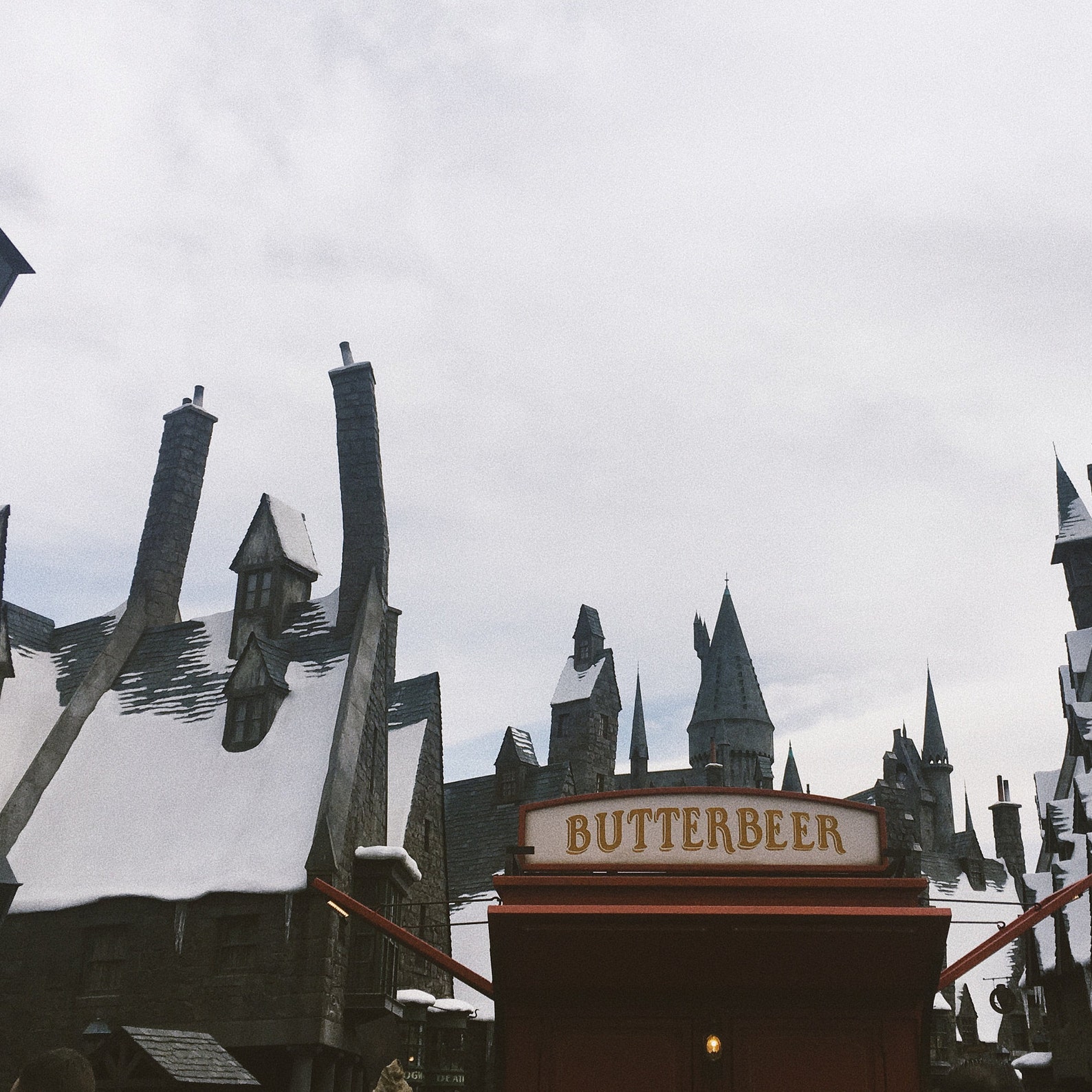 Butterbeer Sign Hogsmeade Village Hogwarts Universal Snow Winter