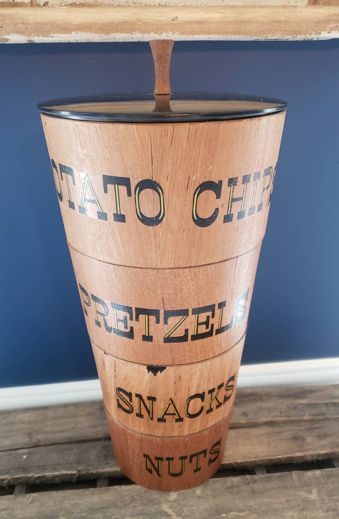 Vintage Nesting Canister Snack Set 4 Nesting Tiered Snack Set Etsy