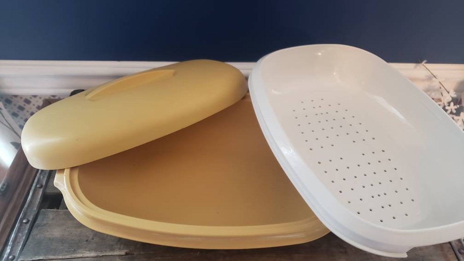 Vintage Tupperware Steamer 3 Piece Golden Yellow Steamer FREE Etsy