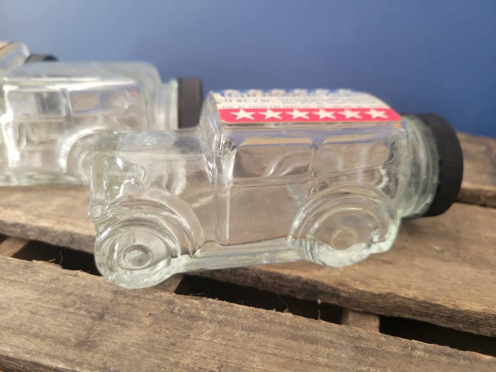 Vintage Glass Candy Jars Three Vintage Glass Automobile Candy Etsy