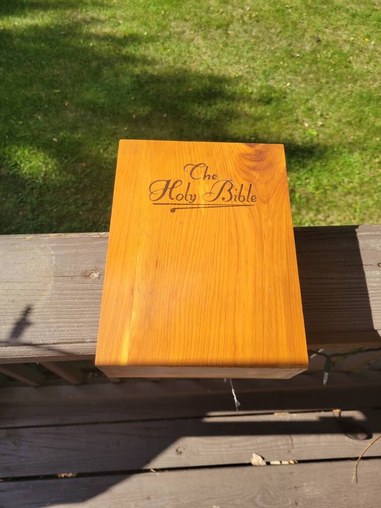 Vintage Bible Box Cedar Wood Bible Holder With Clasp FREE Etsy