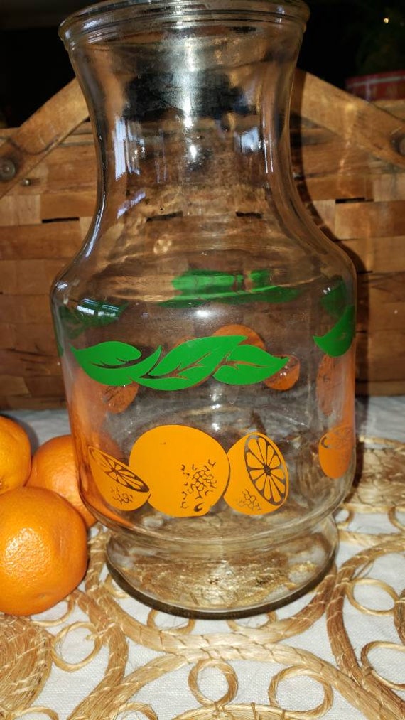 Vintage Juice Refrigerator Carafe Anchor Hocking Etsy