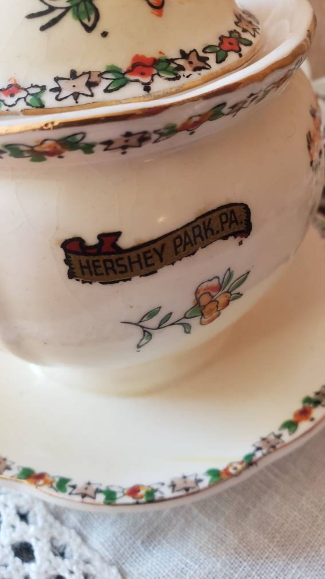 Antique Hershey Park Hershey Pa Ceramic Memorabilia Sugar | Etsy