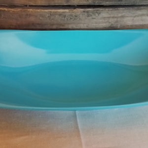 Vintage Boontonware Serving Dish Large Oval Turquoise Blue Serving Bowl Boontonware #609 Free Shipping