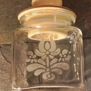 Vintage Pfaltzgraff Village Canister Jar with Lid Stoneware Pfaltzgraff Canister FREE SHIPPING