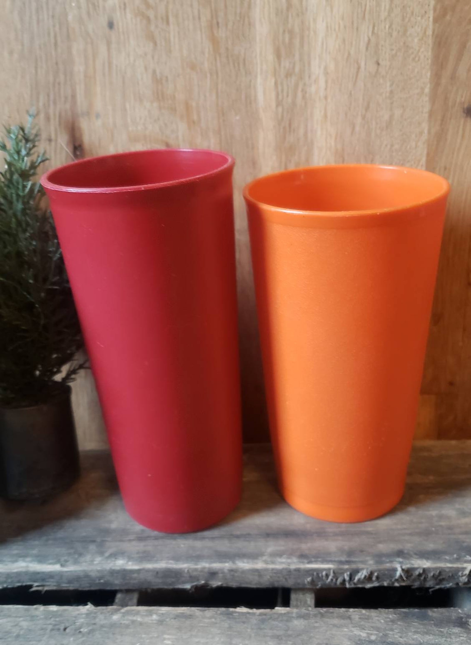 Vintage Tupperware Cups Two Tupperware Tumblers FREE SHIPPING Etsy