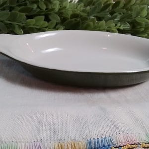 Vintage Hall Pottery Made in the USA Au Gratin Dish #528 Avocado Green