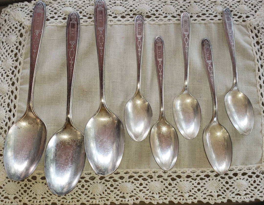 Vintage Silver Plate Spoons by Community Oneida 1921 Set of 8 Etsy