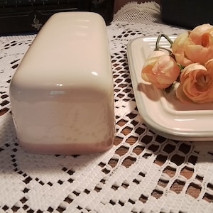 Vintage Pfaltzgraff Butter Dish Pink Aura Pattern Butter Dish Dinnerware Piece by Pfaltzgraff FREE SHIPPING