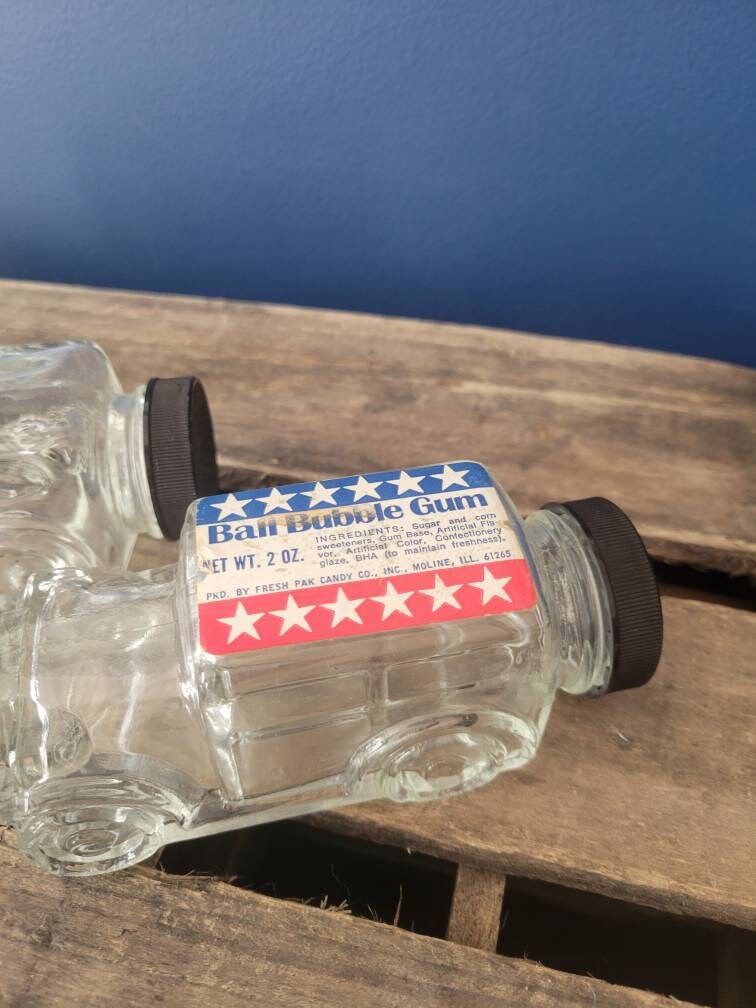Vintage Glass Candy Jars Three Vintage Glass Automobile Candy Etsy