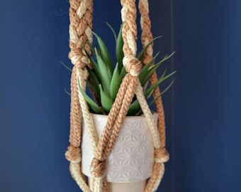 Vintage Macrame Plant Hanger: Handmade Boho Decor