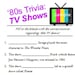 80s Trivia Pack - Printable Trivia - 1980's Game - Includes Answers ...