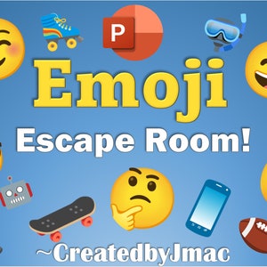 Emoji Escape Room - PowerPoint Escape Room Style Zoom Game for Kids, Tweens, Teens, and families!