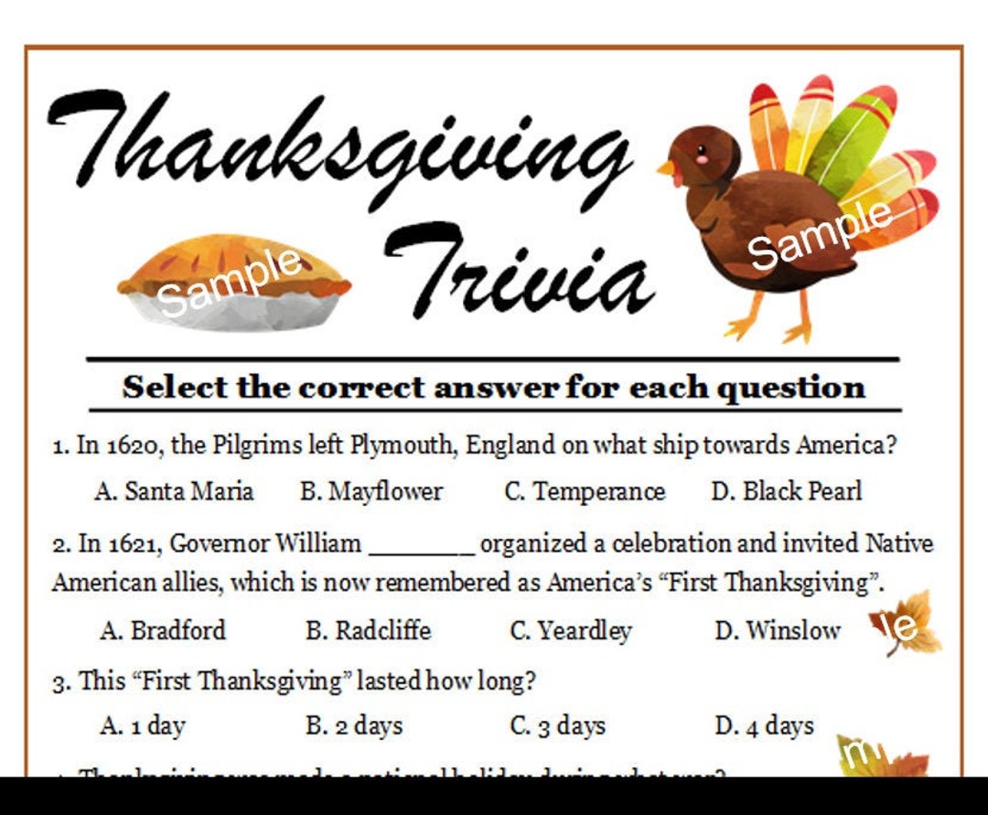 Thanksgiving Quiz