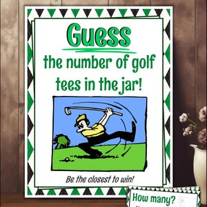 Guess the Number of Golf Tees - Fun Printable Party Activity