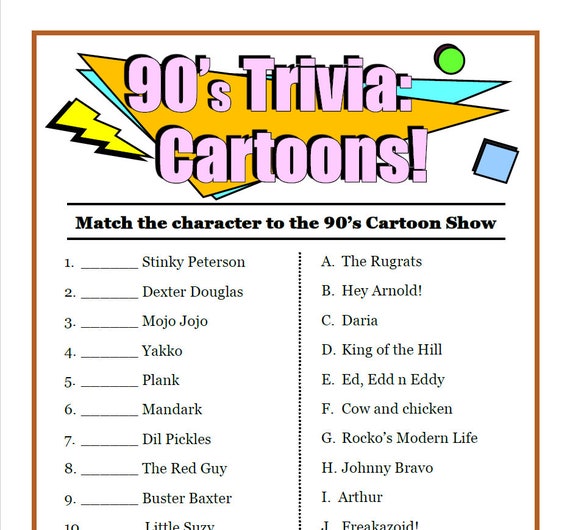 #034;LOVING 90'S / TRIVIA GAME" (100 QUESTIONS +