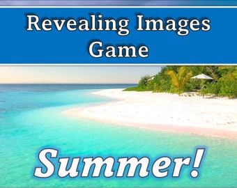 Revealing Images: Summer - PowerPoint Game - Virtual Zoom Family and Friends Game