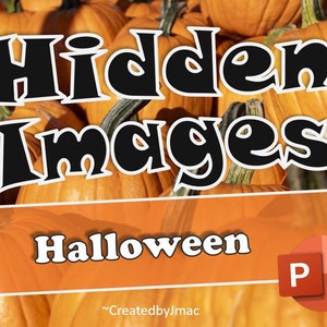 Hidden Images: Halloween - Zoom Game - Virtual PowerPoint Family and Friends Game