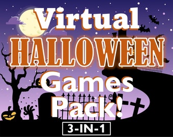 Halloween Virtual Party Games: Trivia, Brain Teasers (PowerPoint)