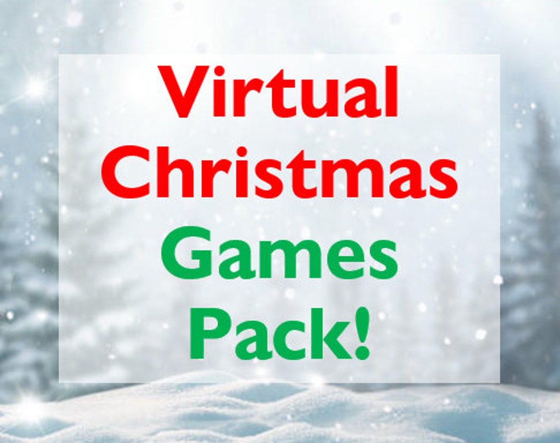 Virtual Christmas Games Pack Great Zoom Games for Friends | Etsy