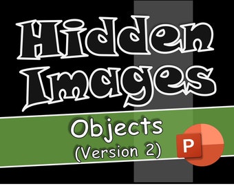 Hidden Images: Objects Version 2- Zoom Game - Virtual PowerPoint Family and Friends Game