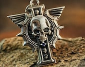 Pendant Insignia of Inquisitor inspired by Warhammer 40k universe - Special Powers Pendant with Skull - GrimDark cosplay - Hand-made Pendant