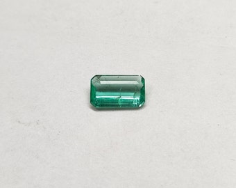 Natural Emerald 6x6x3.9 MM faceted cut Square Octagon 1 Pieces 1.06 Cts Good Green loose gemstone natural Zambian emerald gemstone OC-28