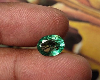 Natural Emerald Oval Cut 1.54 Carat Loose Oval Green Zambian Emerald Oval Shape 7x9 mm Untreated Emerald Gemstones