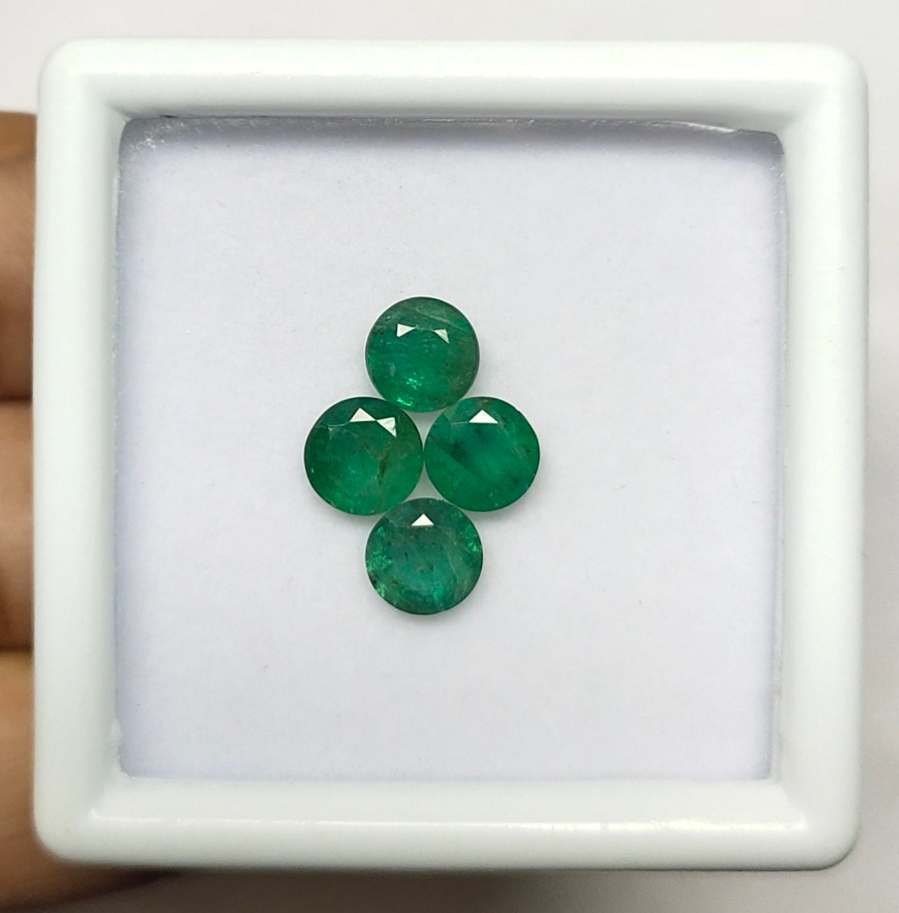 Lot De 3 Émeraudes Naturelles De Zambie - Taille Émeraude 8 Pans - 2,63 Carats Total - Non Traitées