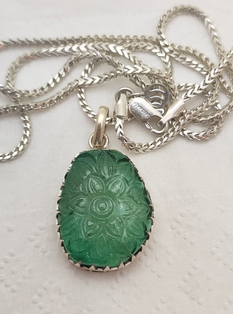 Natural Emerald 23x17.9 mm 6.221 Gram fancy carving 1 piece Hand Made Emerald Carved Untreated zambian emerald pendant A-228