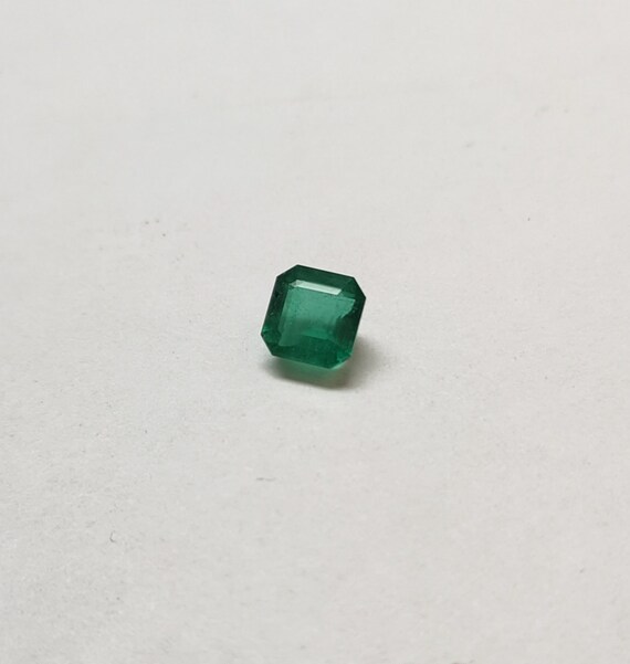 Natural Emerald 6x6x3.9 MM faceted cut Square Octagon 1 Pieces 1.06 Cts Good Green loose gemstone natural Zambian emerald gemstone OC-28