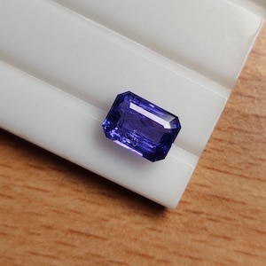 Natural Tanzanite 2.88 Carat Transparent Tanzanite Octagon Ring Stone Tanzanite Faceted Gemstone Jewelry Making