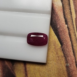 Untreated Natural Ruby Cushion Cut 2.65 carat Tajikistan Ruby Loose Gems Jewelry Making Precious Gemstone