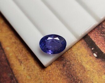 Oval Tanzanite Gemstone: 3.70 Carat, Natural Blue Untreated