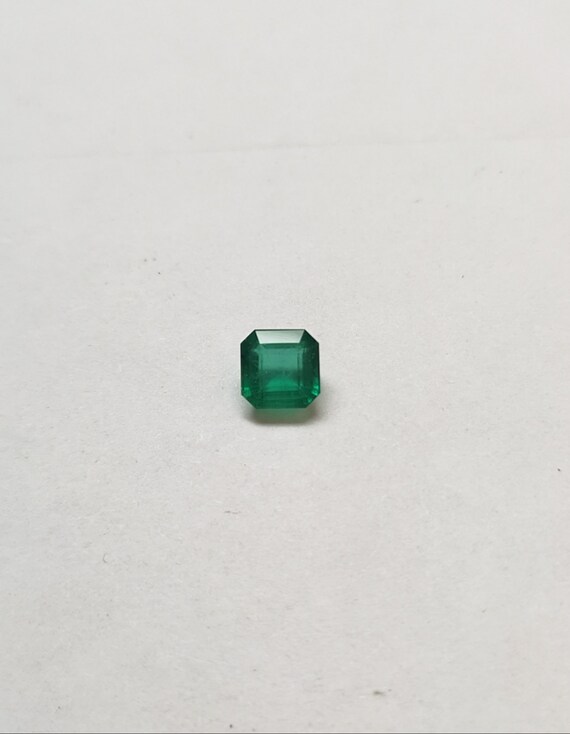 Natural Emerald 6x6x3.9 MM faceted cut Square Octagon 1 Pieces 1.06 Cts Good Green loose gemstone natural Zambian emerald gemstone OC-28