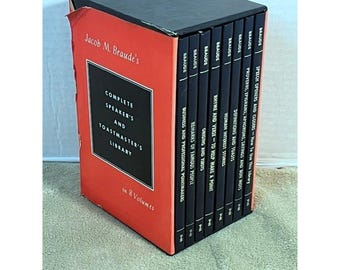Braude's Complete Speaker's and Toastmaster's Library 8 Vol Set - 1965  First Ed
